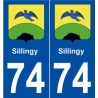 74 Sillingy blason autocollant plaque stickers ville