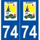 74 Sillingy logo autocollant plaque stickers ville