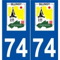 74 Sillingy logo autocollant plaque stickers ville