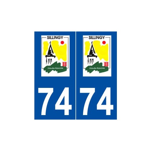 74 Sillingy logo autocollant plaque stickers ville