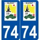 74 Sillingy logo autocollant plaque stickers ville