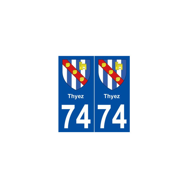 74 Thyez blason autocollant plaque stickers ville