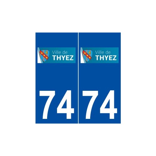 74 Thyez logo autocollant plaque stickers ville
