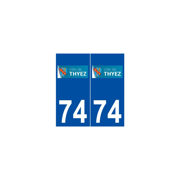 74 Thyez logo autocollant plaque stickers ville