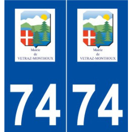 74 Vétraz-Monthoux logo autocollant plaque stickers ville