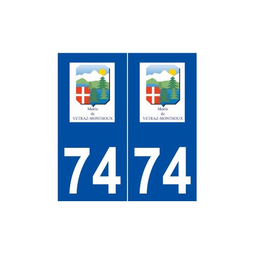 74 Vétraz-Monthoux logo autocollant plaque stickers ville