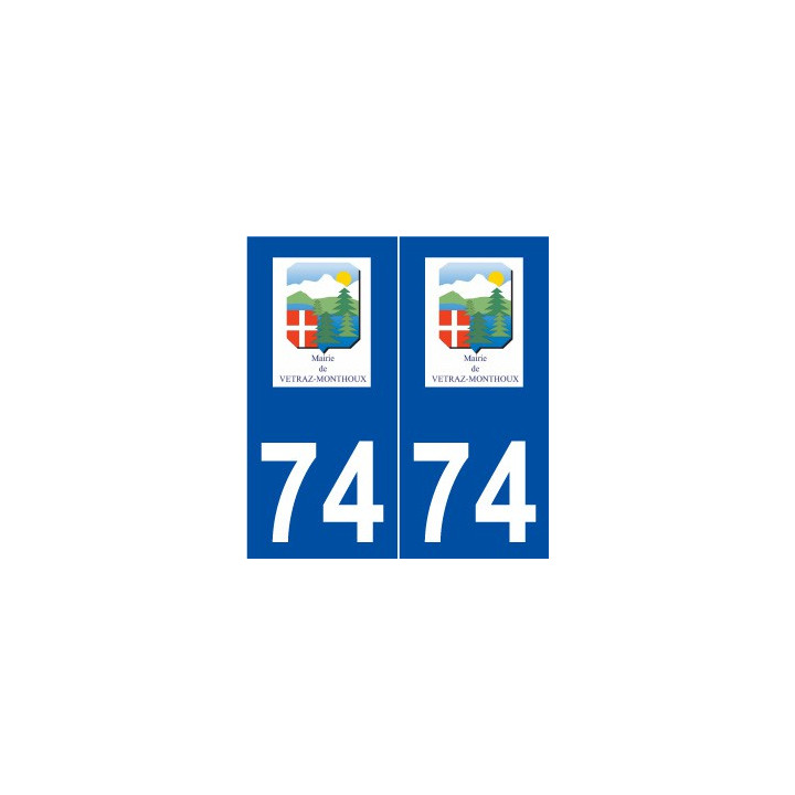 74 Vétraz-Monthoux logo autocollant plaque stickers ville