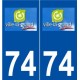 74 Ville-la-Grand logo autocollant plaque stickers ville
