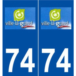 74 Ville-la-Grand logo autocollant plaque stickers ville