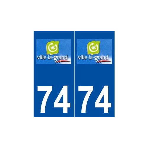 74 Ville-la-Grand logo autocollant plaque stickers ville