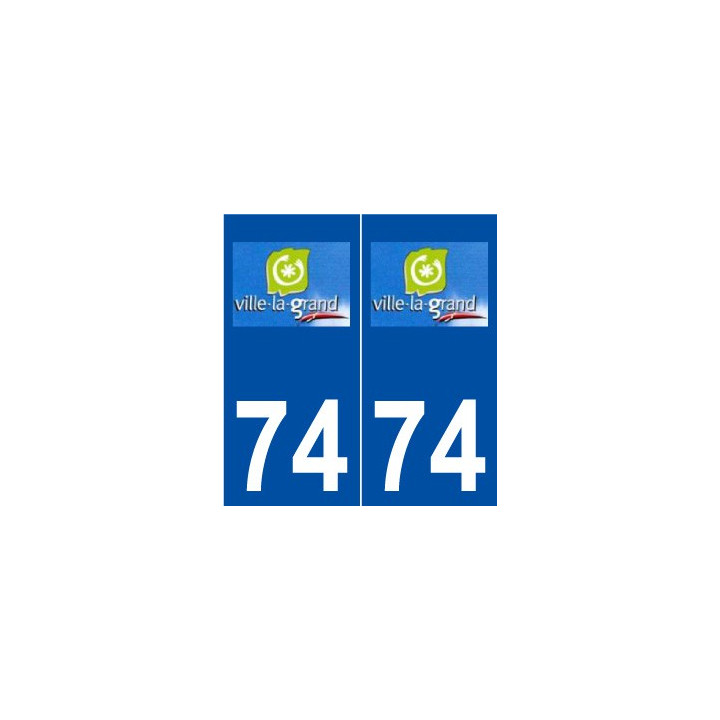 74 Ville-la-Grand logo autocollant plaque stickers ville