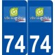 74 Ville-la-Grand logo autocollant plaque stickers ville