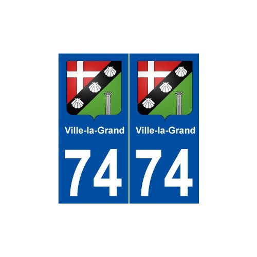 74 Ville-la-Grand blason autocollant plaque stickers ville