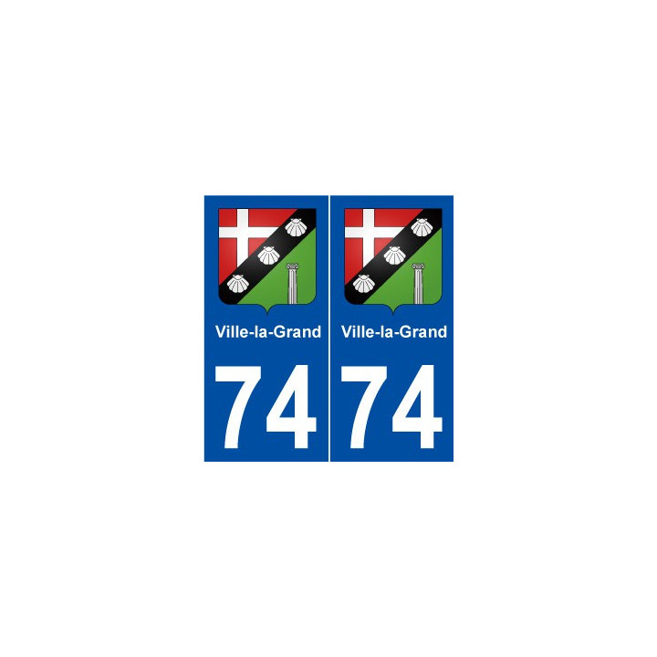 74 Ville-la-Grand blason autocollant plaque stickers ville
