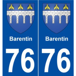 76 Barentin blason autocollant plaque stickers ville