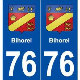 76 Bihorel blason autocollant plaque stickers ville