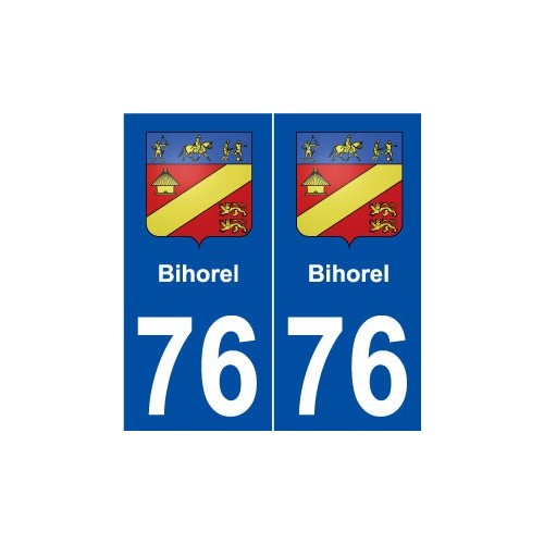 76 Bihorel blason autocollant plaque stickers ville