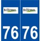 76 Bihorel logo autocollant plaque stickers ville