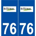 76 Bihorel logo autocollant plaque stickers ville