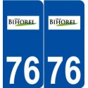 76 Bihorel logo autocollant plaque stickers ville