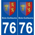 76 Bois-Guillaume blason autocollant plaque stickers ville