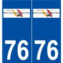 76 Bois-Guillaume logo autocollant plaque stickers ville