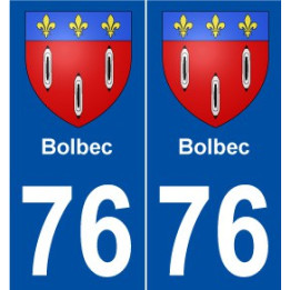 76 Bolbec blason autocollant plaque stickers ville