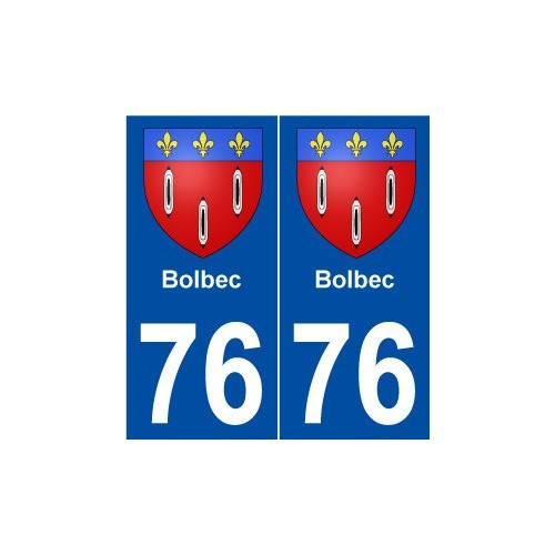 76 Bolbec blason autocollant plaque stickers ville