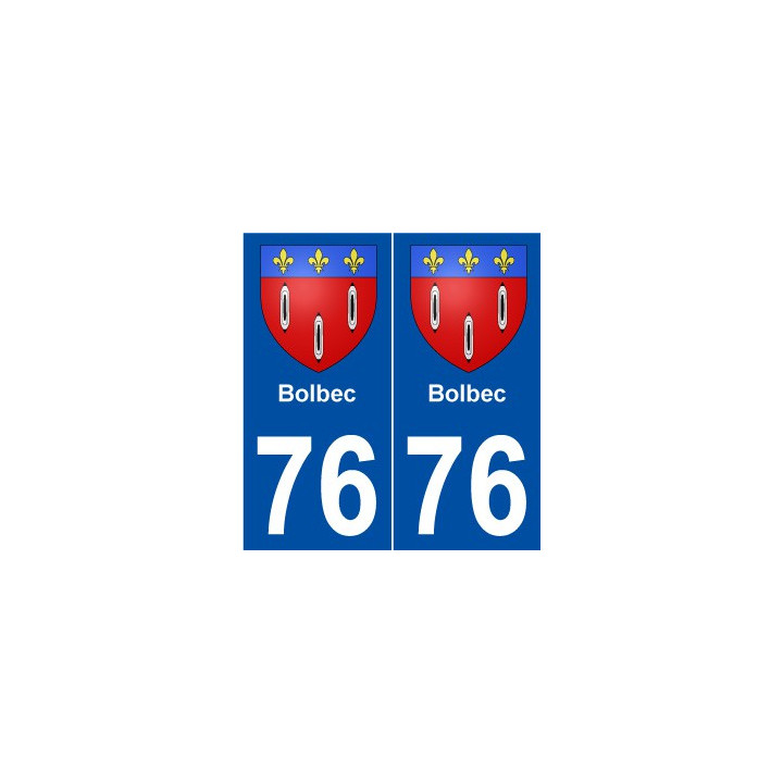 76 Bolbec blason autocollant plaque stickers ville