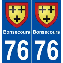 76 Bonsecours blason autocollant plaque stickers ville