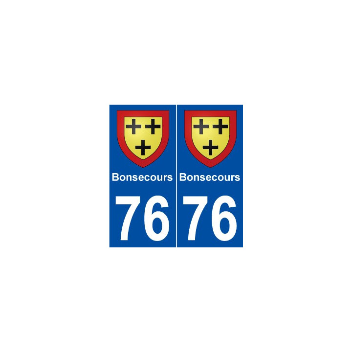76 Bonsecours blason autocollant plaque stickers ville