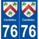 76 Canteleu blason autocollant plaque stickers ville
