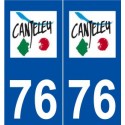 76 Canteleu logo autocollant plaque stickers ville