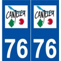 76 Canteleu logo autocollant plaque stickers ville