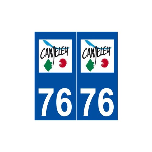 76 Canteleu logo autocollant plaque stickers ville