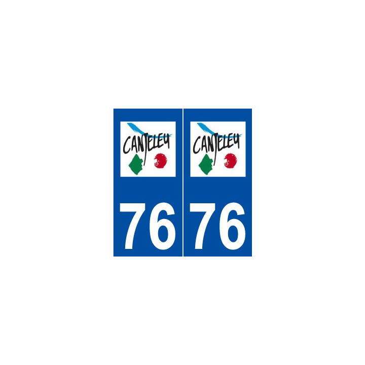 76 Canteleu logo autocollant plaque stickers ville