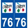 76 Canteleu logo autocollant plaque stickers ville