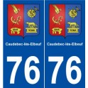76 Caudebec-lès-Elbeuf blason autocollant plaque stickers ville
