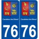76 Caudebec-lès-Elbeuf blason autocollant plaque stickers ville