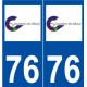 76 Caudebec-lès-Elbeuf logo autocollant plaque stickers ville