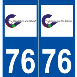 76 Caudebec-lès-Elbeuf logo autocollant plaque stickers ville
