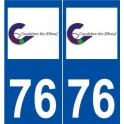 76 Caudebec-lès-Elbeuf logo autocollant plaque stickers ville