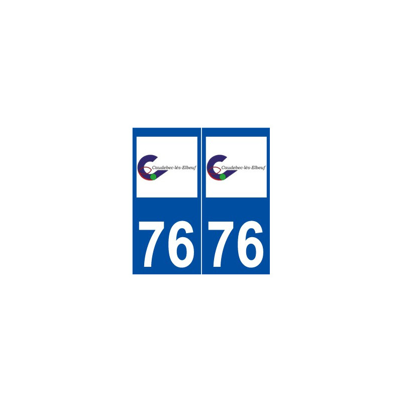 76 Caudebec-lès-Elbeuf logo autocollant plaque stickers ville