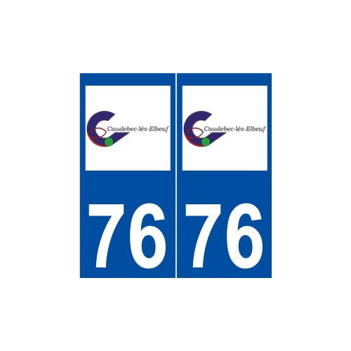 76 Caudebec-lès-Elbeuf logo autocollant plaque stickers ville