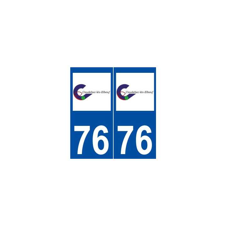 76 Caudebec-lès-Elbeuf logo autocollant plaque stickers ville