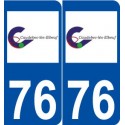 76 Caudebec-lès-Elbeuf logo autocollant plaque stickers ville
