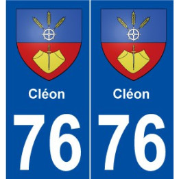 76 Cléon blason autocollant plaque stickers ville