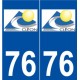 76 Cléon logo autocollant plaque stickers ville