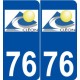 76 Cléon logo autocollant plaque stickers ville