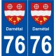 76 Darnétal blason autocollant plaque stickers ville
